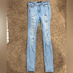 light wash ripped jeans